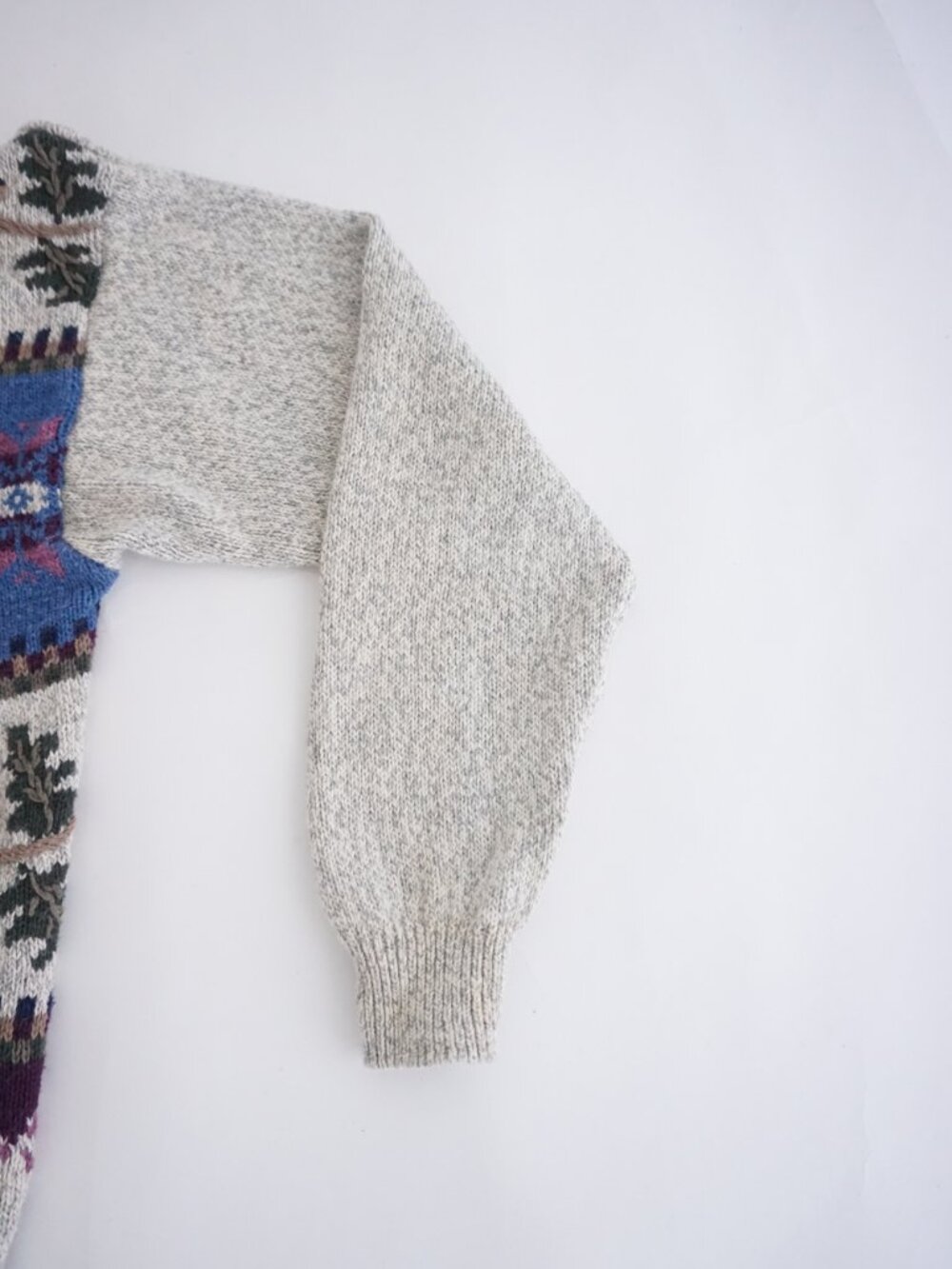 Vintage Northern Reflections Cream Deer Scenic Button Knit Cardigan Fair Isle S - Picture 4 of 10